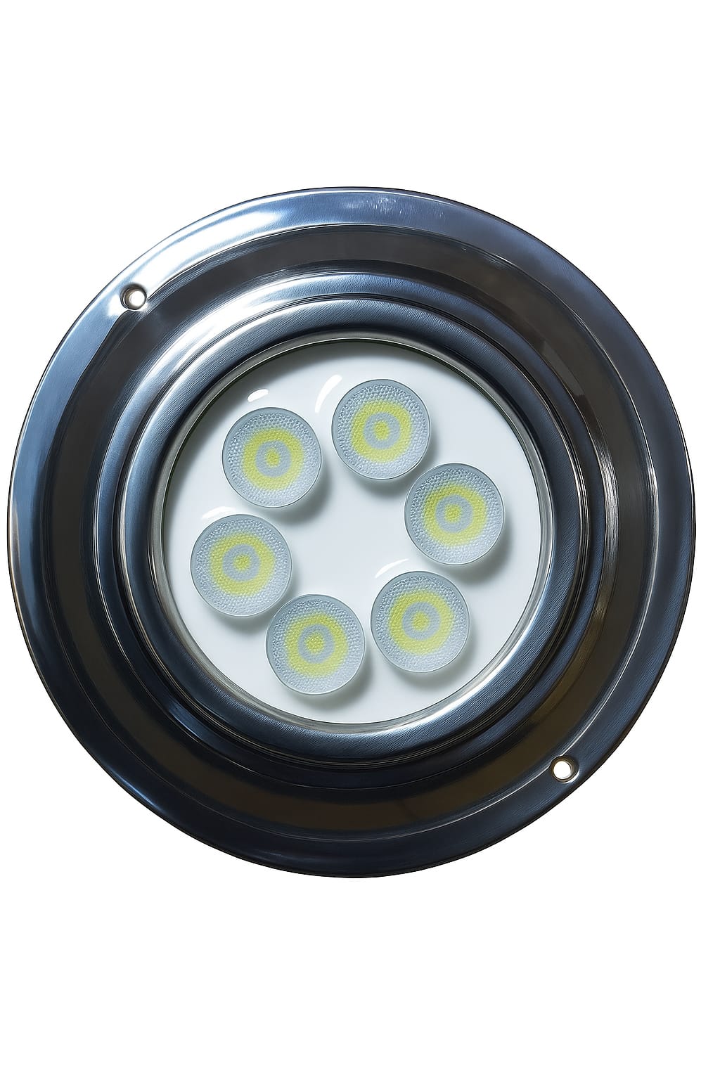 Kit Combo 3 Luces led pileta Mahled policarbonato rgb 20w con Aro Inox