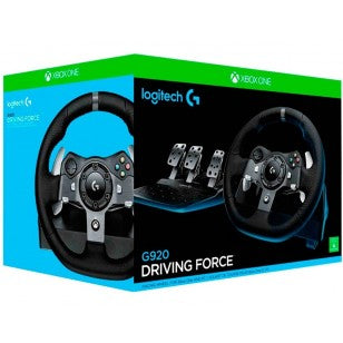 Volante Gamer G920 Driving Force Logitech Color Negro Con Pedales Para Xbox One Y Pc