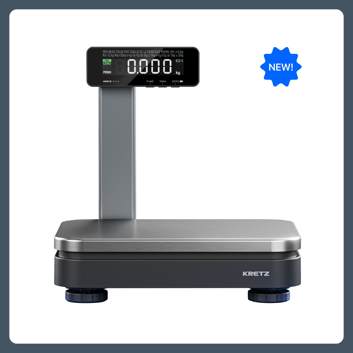 Balanza Comercial Con Bateria Kretz Aila P 30kg Usb