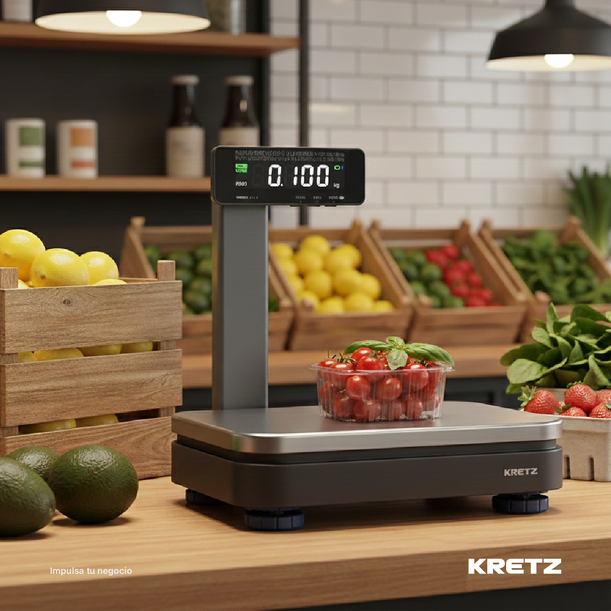 Balanza Comercial Con Bateria Kretz Aila P 30kg Usb