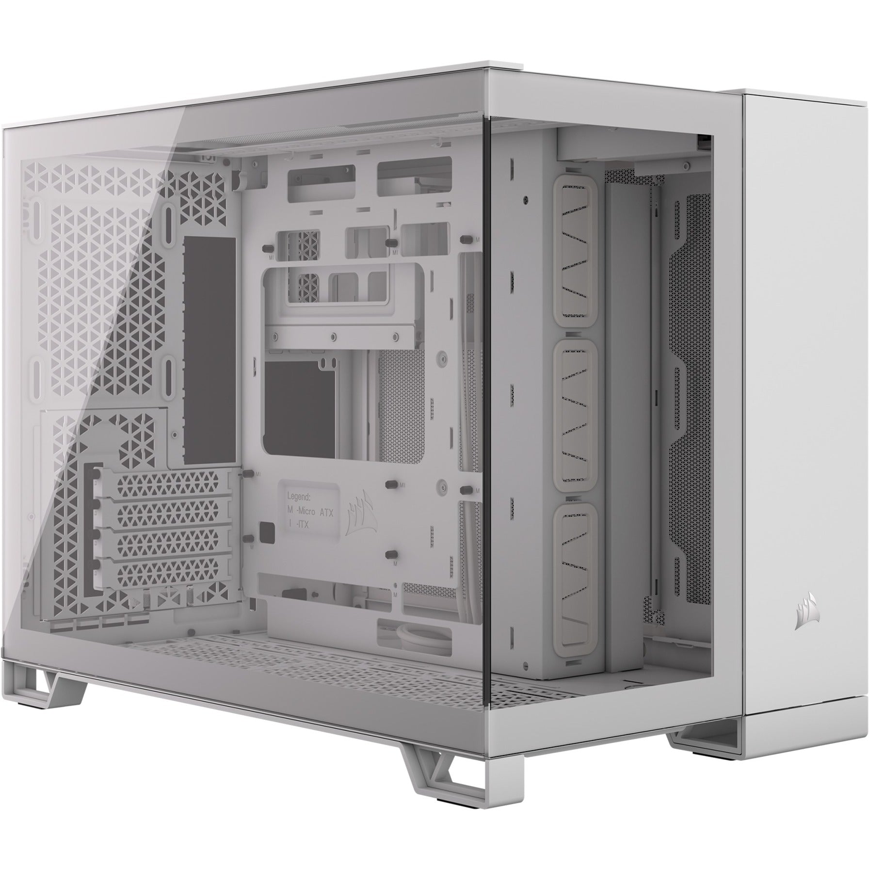 Gabinete Gamer Corsair 2500x Dos Cámaras Semitorre Blanco