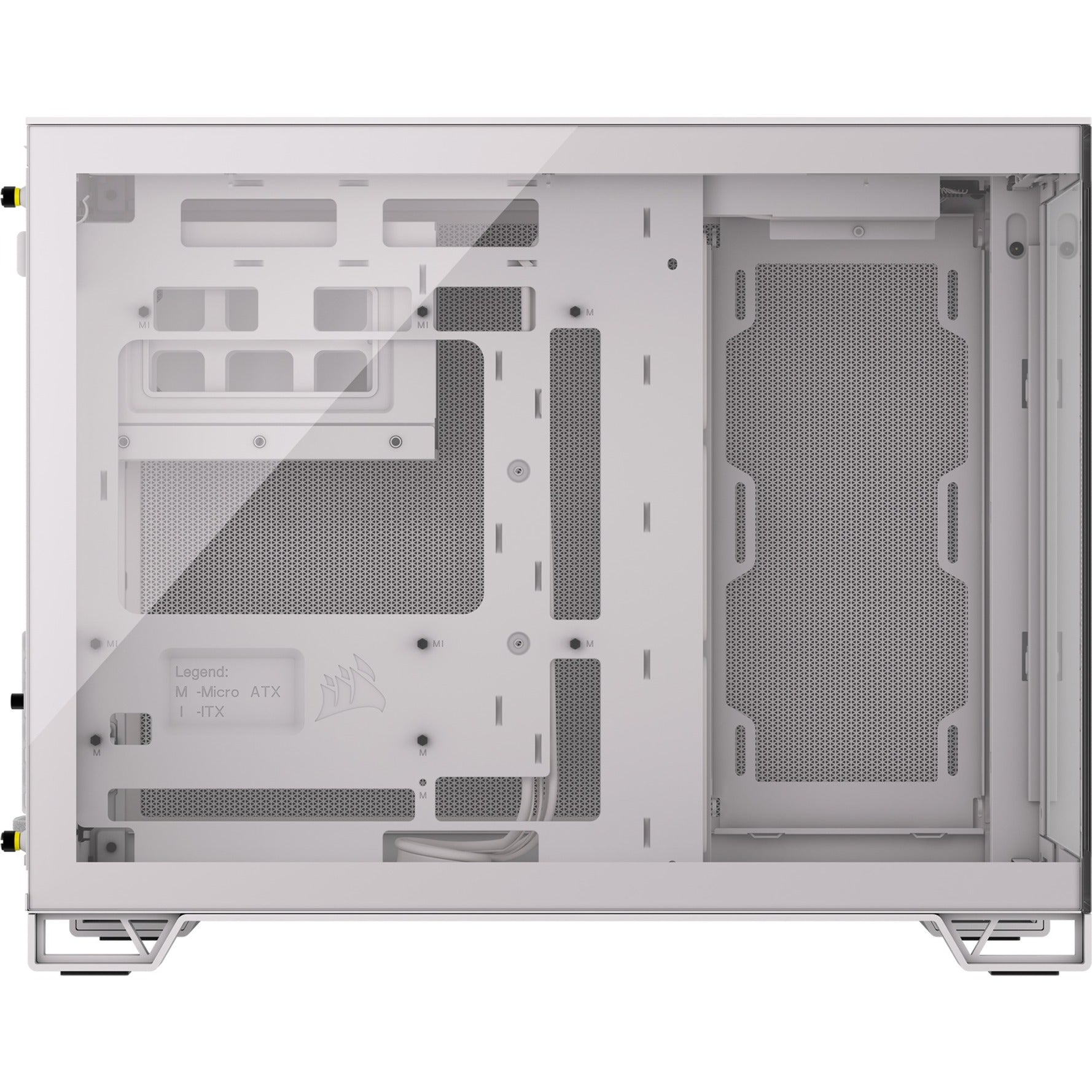 Gabinete Gamer Corsair 2500x Dos Cámaras Semitorre Blanco