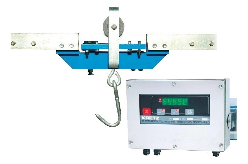Balanza Comercial Digital Colgante Kretz Rielera 600kg 220v