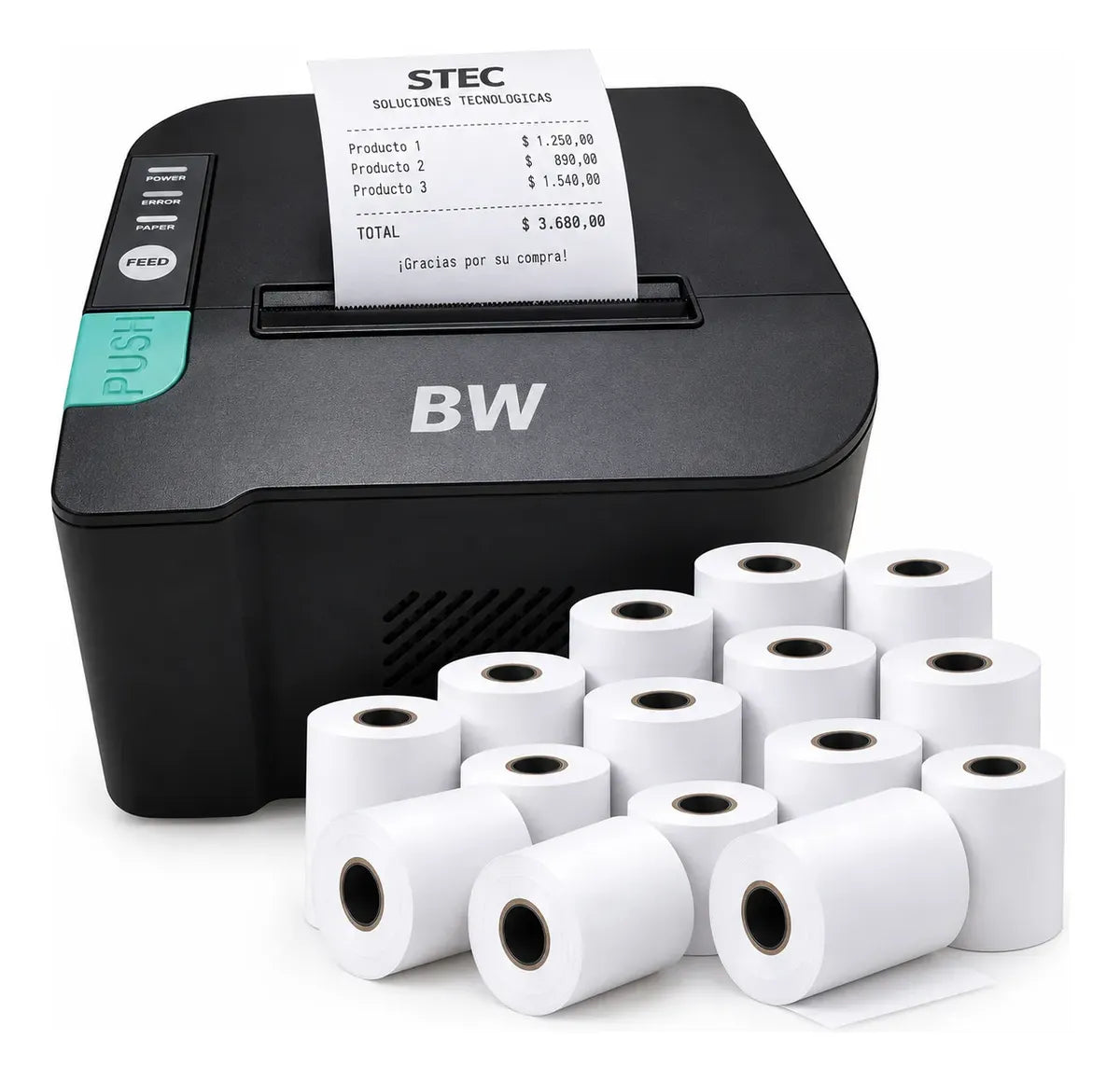 Impresora térmica BW 301 USB + Ethernet 80 mm con 30 rollos