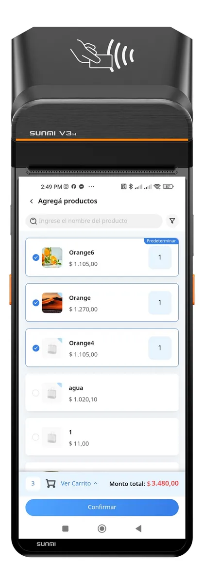 Terminal Android Sunmi V3 Facturacion Electronica Arca Afip