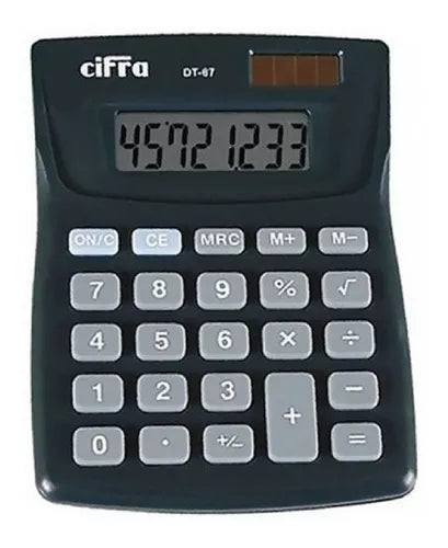 Calculadora Básica Escritorio Cifra Dt-67 Negro 8 Digitos