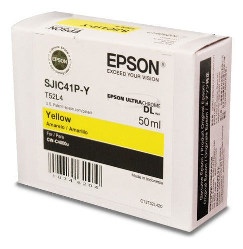 Cartucho de tinta Epson SJIC41P-MK Amarillo para C4000u 50ml