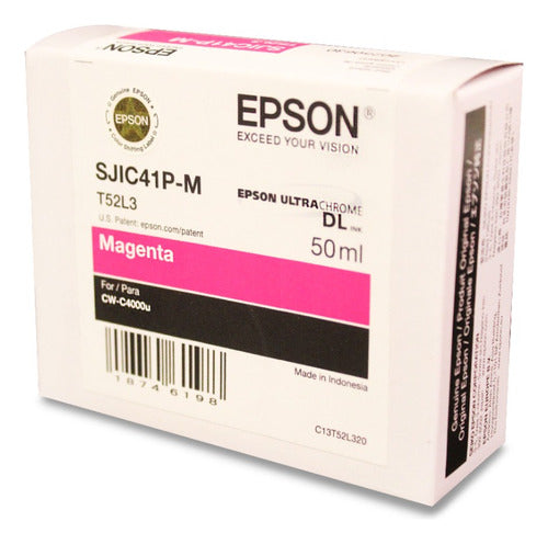 Cartucho de tinta Epson SJIC41P-MK Magenta para C4000u 50ml