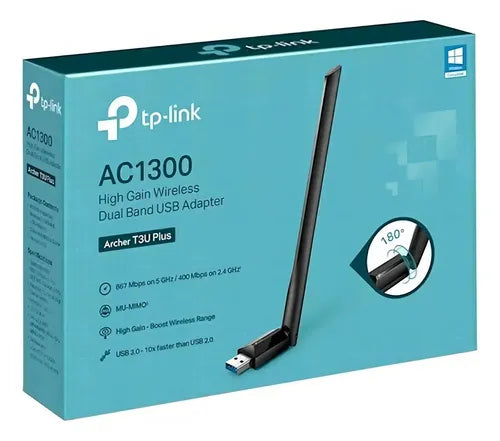 Placa wifi usb TP-Link Archer T3u Ac1300 adaptador mini dual band 1267mbps