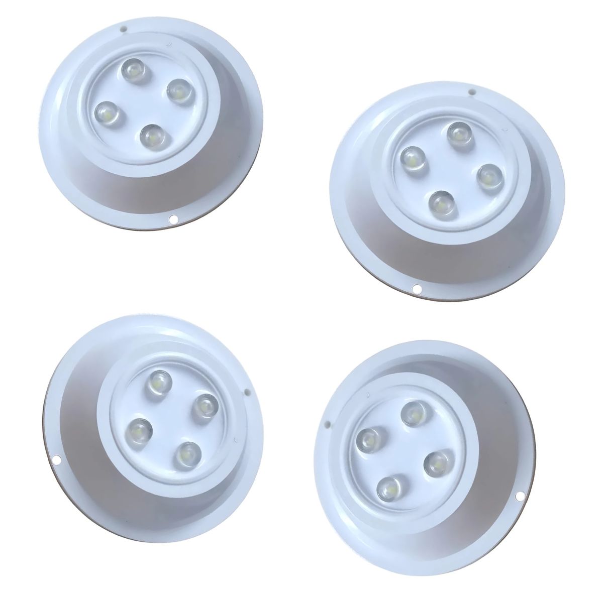 Kit Combo 4 Luces led pileta Mahled policarbonato blanca 15w