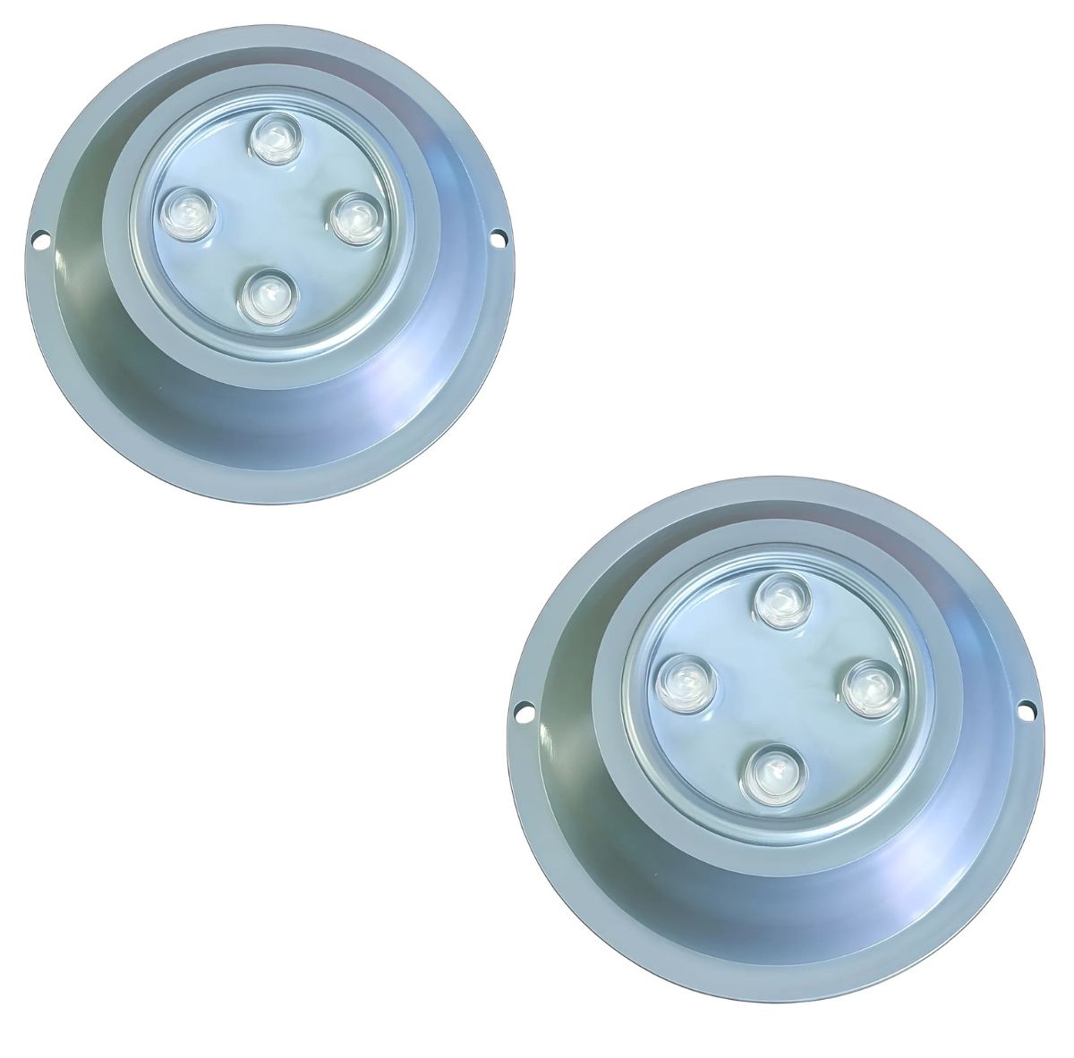 Kit Combo 2 Luces led pileta Mahled policarbonato rgbw 15w