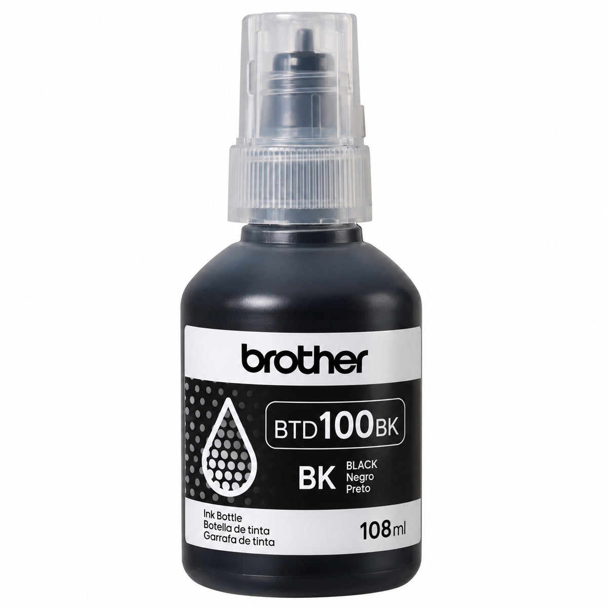 Botella de tinta Brother BTD100BK Black 7500 paginas para Brother T830dw