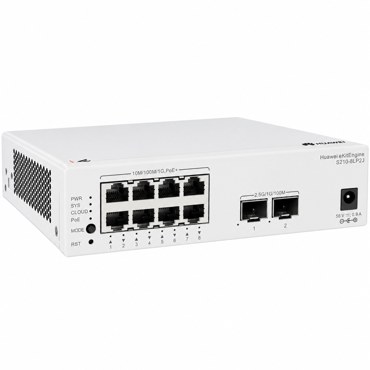 Switch Huawei eKit S210-8LP2J 8 Puertos Gigabit PoE+ 2 SFP 2.5G