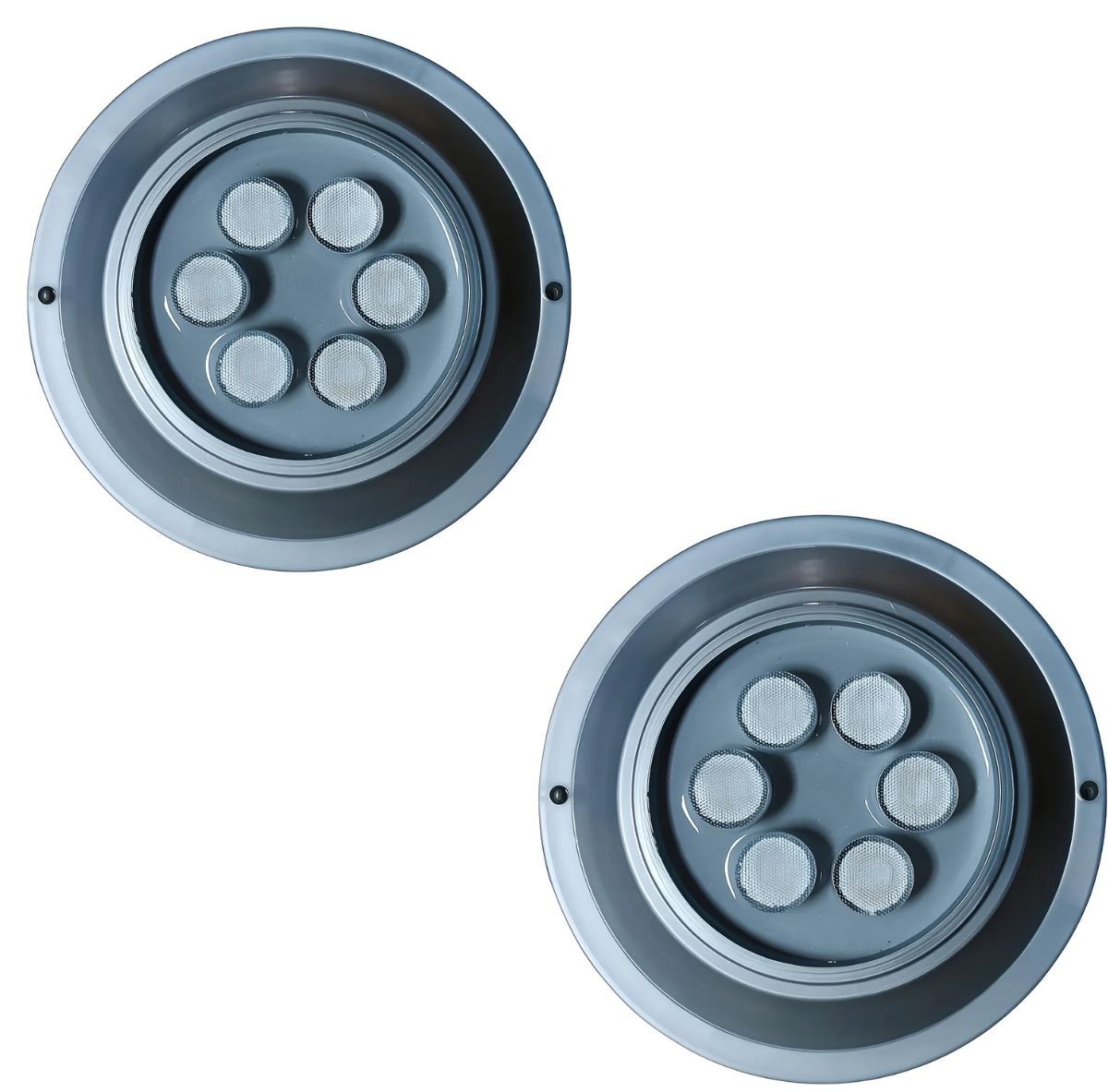 Kit Combo 2 Luces led pileta Mahled policarbonato rgb 20w