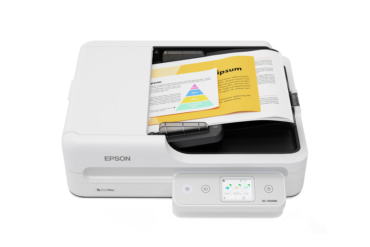 Escaner de documentos Epson Ds-1760WN cama plana red y wifi