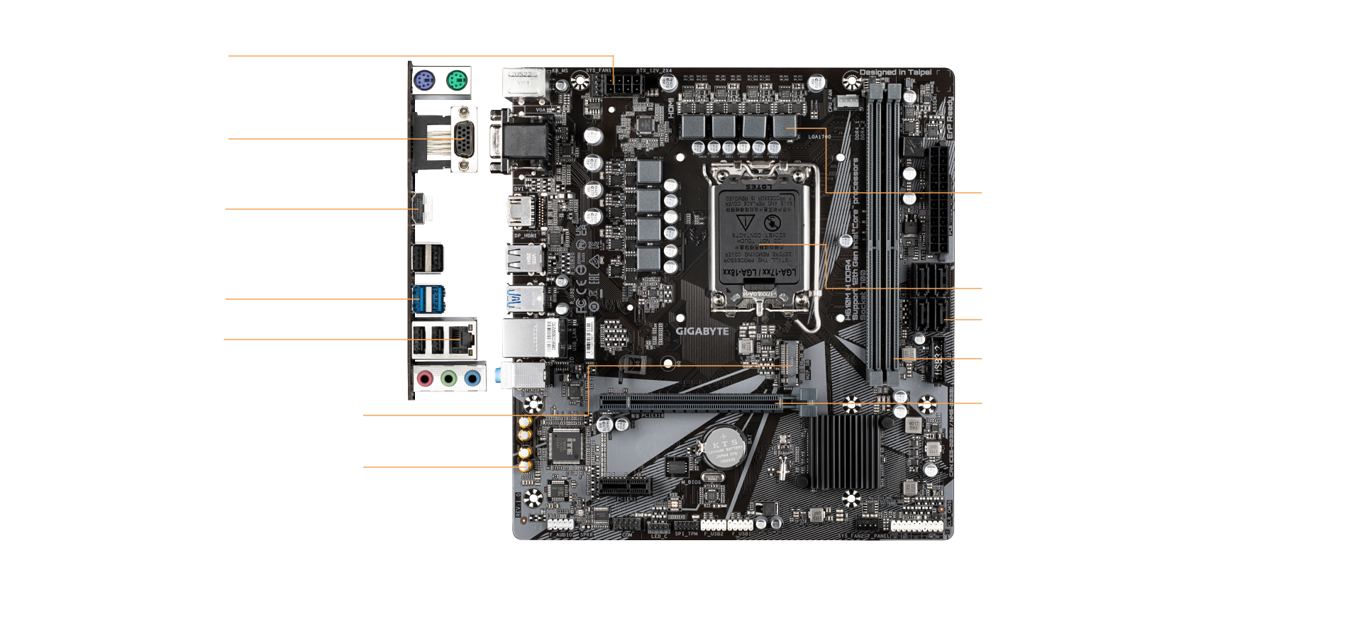 Motherboard Gigabyte H610m H Ddr4 Socket 1700 rev.1.2 Micro ATX