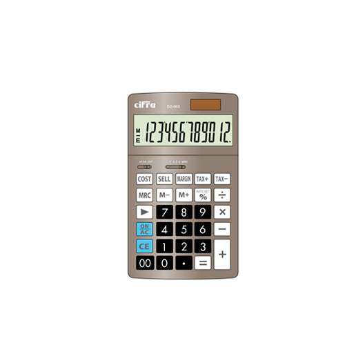 Calculadora De Escritorio Cifra Dt 660 Cálculo Impuesto Gris