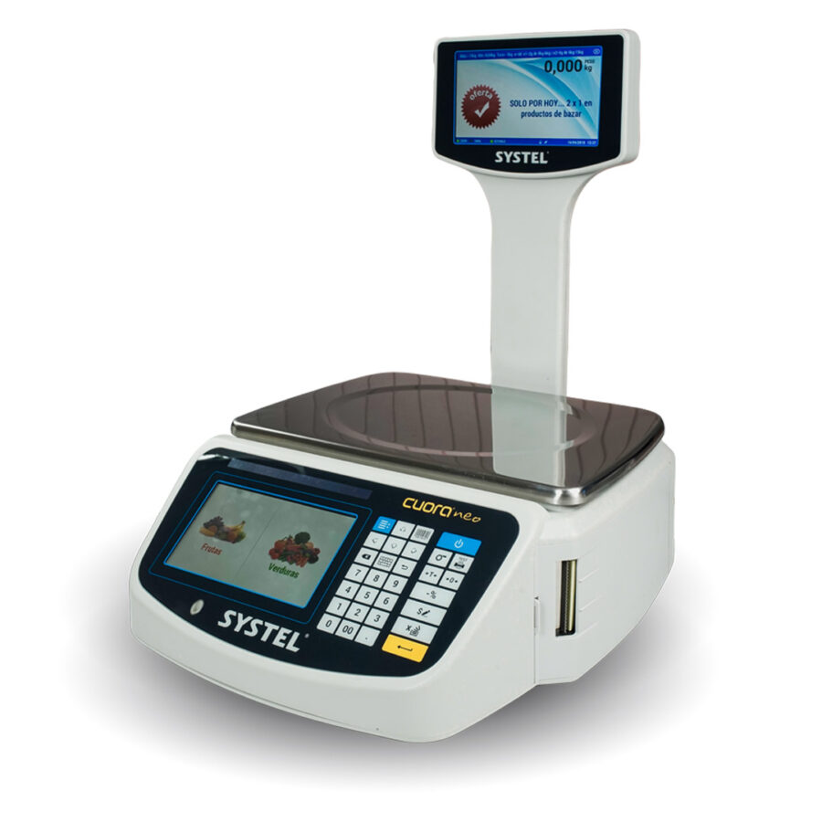 Balanza Comercial Systel Cuora NEO 30kg con mastil