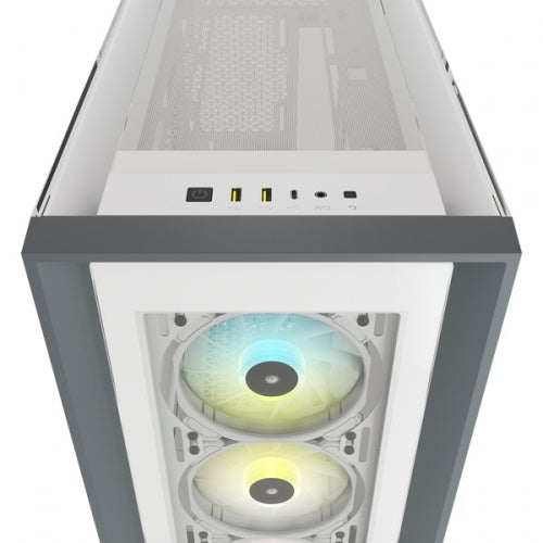 Gabinete gamer Corsair Icue 5000x rgb tg mid-tower atx white