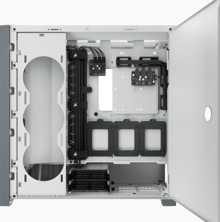 Gabinete gamer Corsair Icue 5000x rgb tg mid-tower atx white