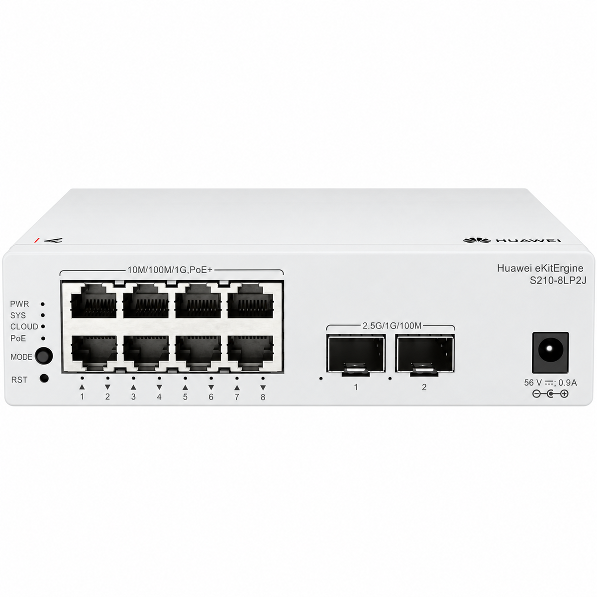 Switch Huawei eKit S210-8LP2J 8 Puertos Gigabit PoE+ 2 SFP 2.5G