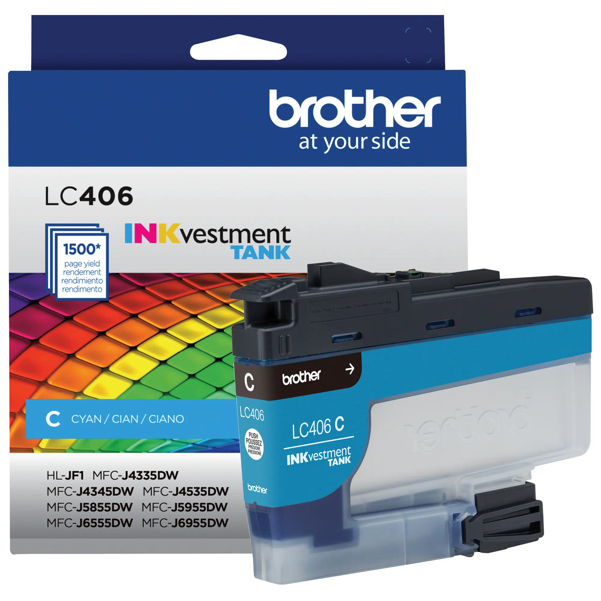 Cartucho de tinta Brother Lc 406 cyan para Mfc J6955