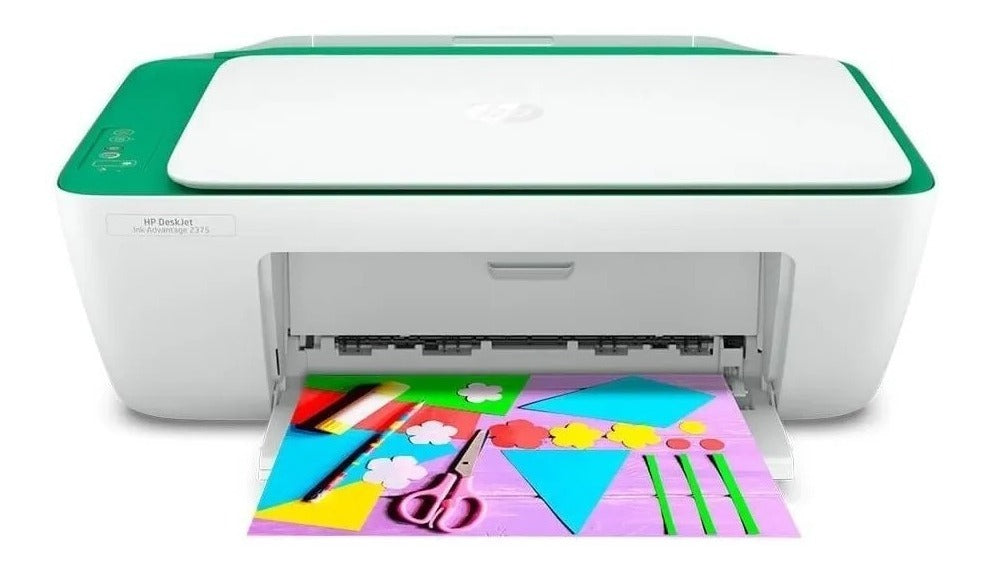 Impresora a color multifunción HP Deskjet Ink Advantage 2375 blanca y verde 100V/240V