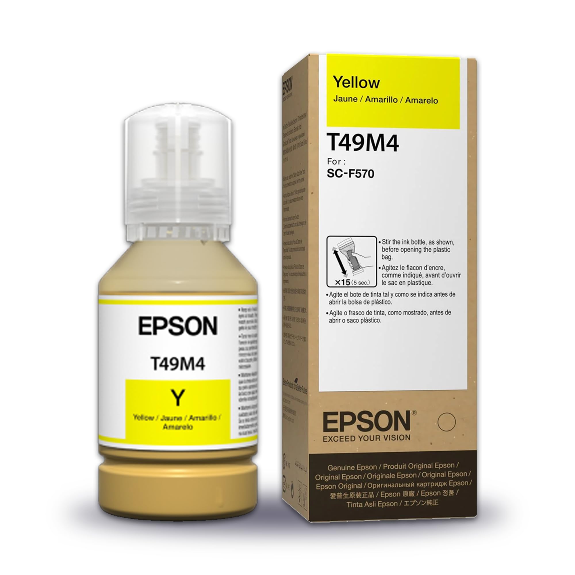 Botella de tinta Epson F170 T49M4 140ml amarillo