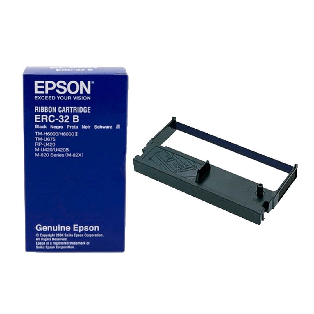 Cinta De Impresion Color Negro Epson Erc-32b Para Tm-u675
