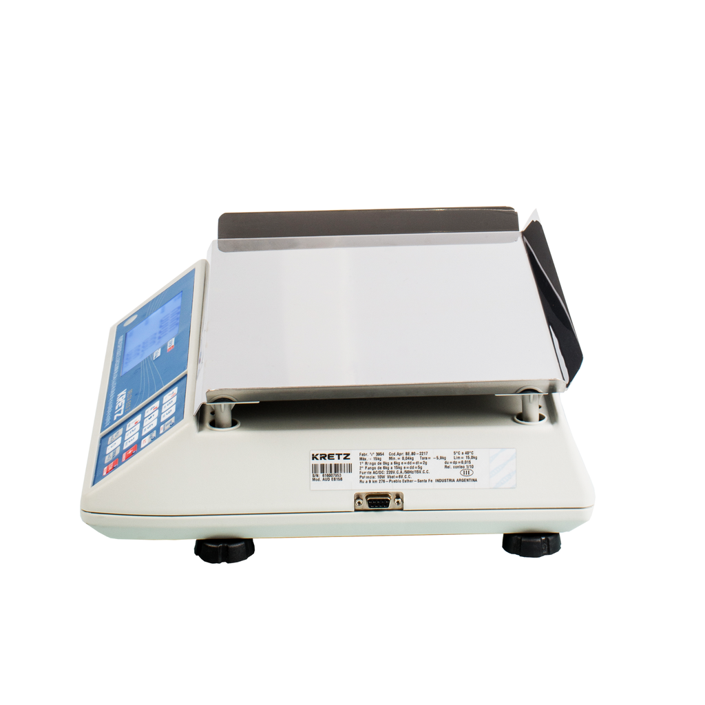 Balanza Comercial Kretz Delta 2 15Kg Con Bateria 100hs Autonomia