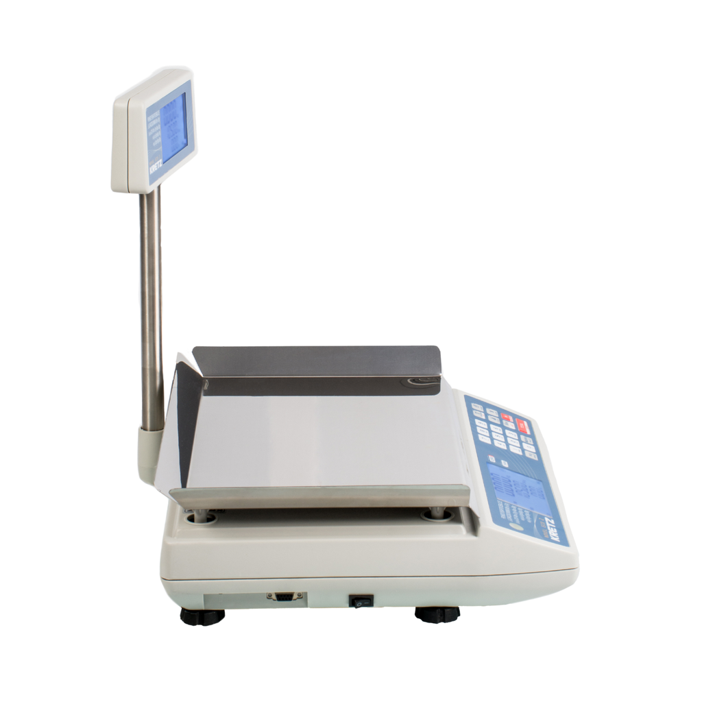 Balanza Comercial Electronica Kretz Novel Eco 2 30kg Con Bateria Mástil Bandeja Acero Inox