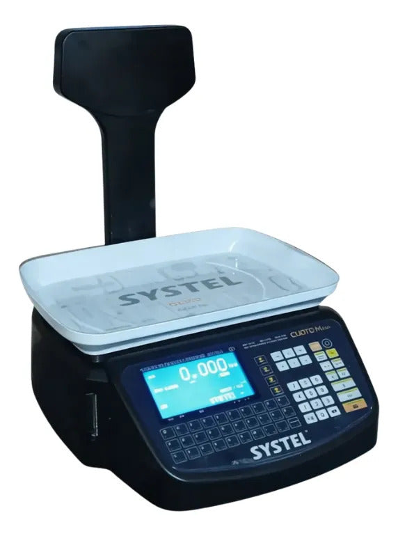 Balanza Comerical Systel Cuora Max St 30 Kg Usb Mástil Black
