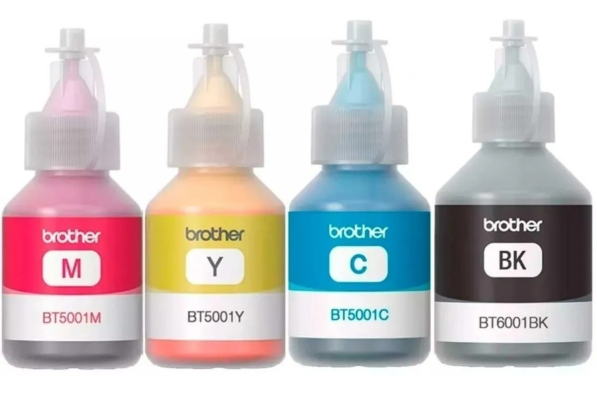 Juego de Tinta Brother Btd60 Negro + Bt5001 Colores Para T220 T420 T720 T820