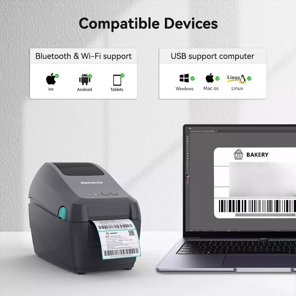 Impresora De Pulseras Térmica Gainscha Gs-2208d usb Ethernet