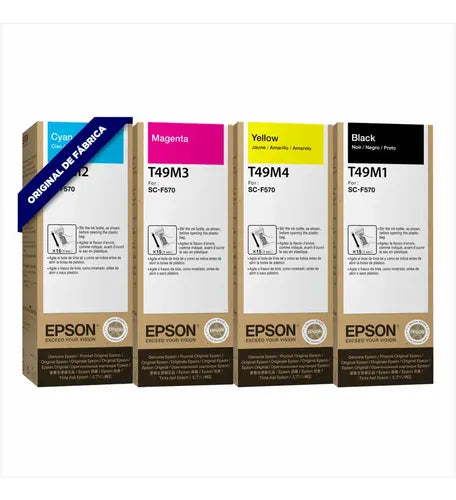 Kit Completo Botellas de tinta Epson F170 T49M 140ml