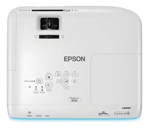 Proyector Powerlite Epson W49 Hdmi 3lcd Wxga 3800 Lúmenes