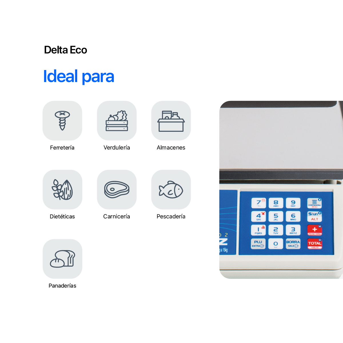 Balanza Comercial Kretz Delta 2 15Kg Con Bateria 100hs Autonomia