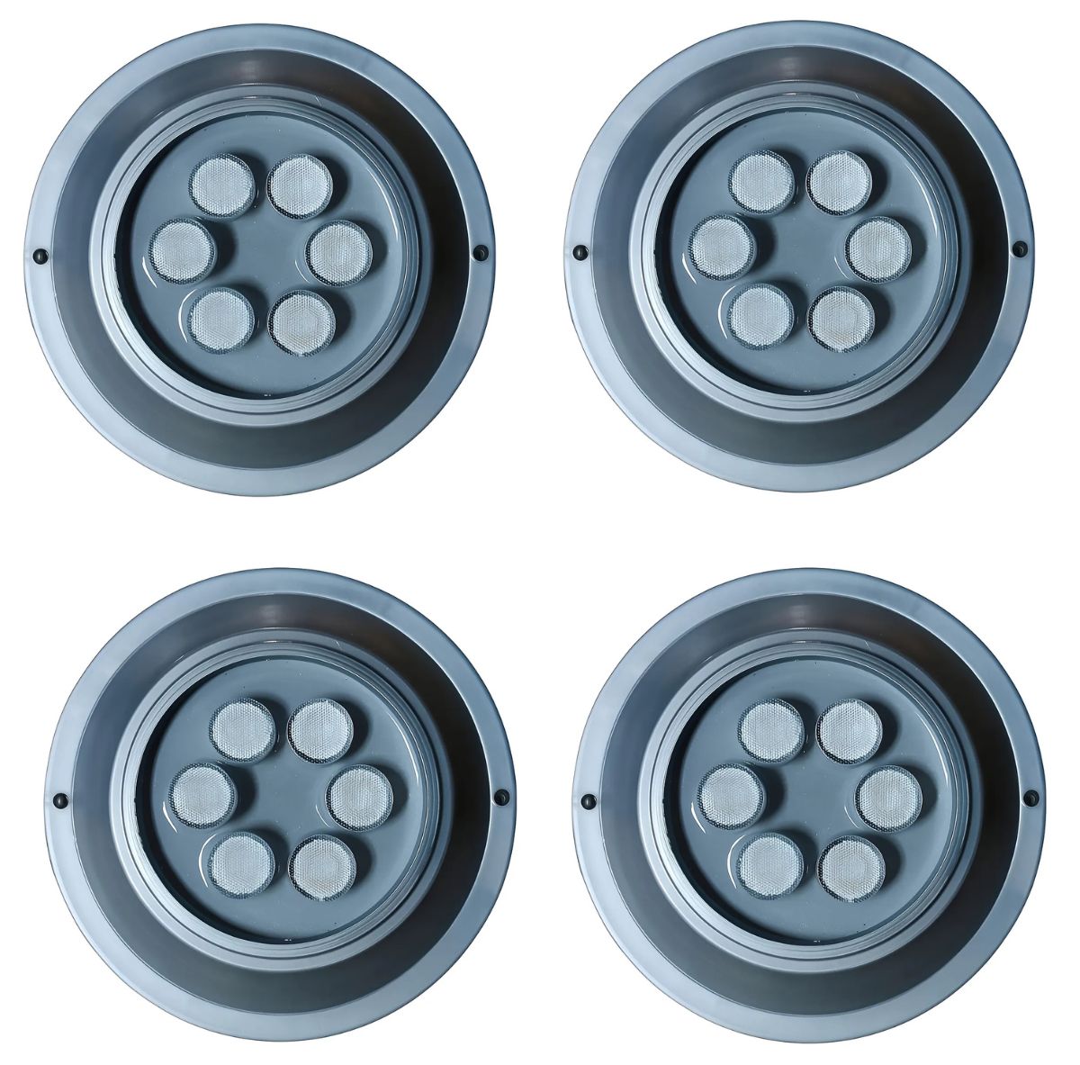 Kit Combo 4 Luces led pileta Mahled policarbonato rgb 20w