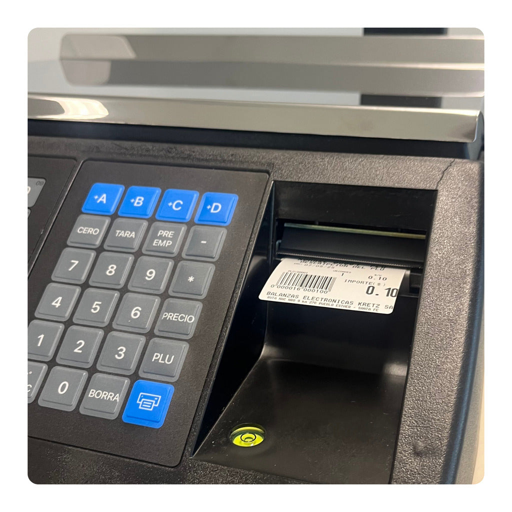 Balanza Comercial inteligente Kretz Report Pro Lt 30kg Usb Impresor Ticket y Etiquetas Color Negro