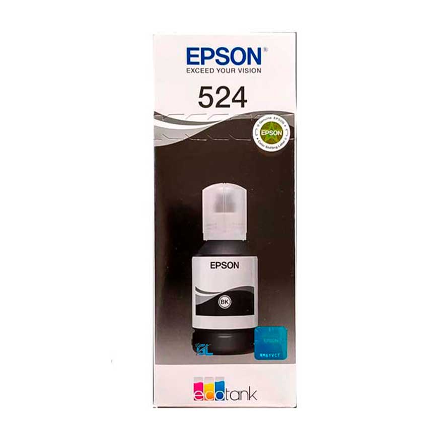Botella de tinta Epson T524 Negro para L6490 L15150 7500 PAG
