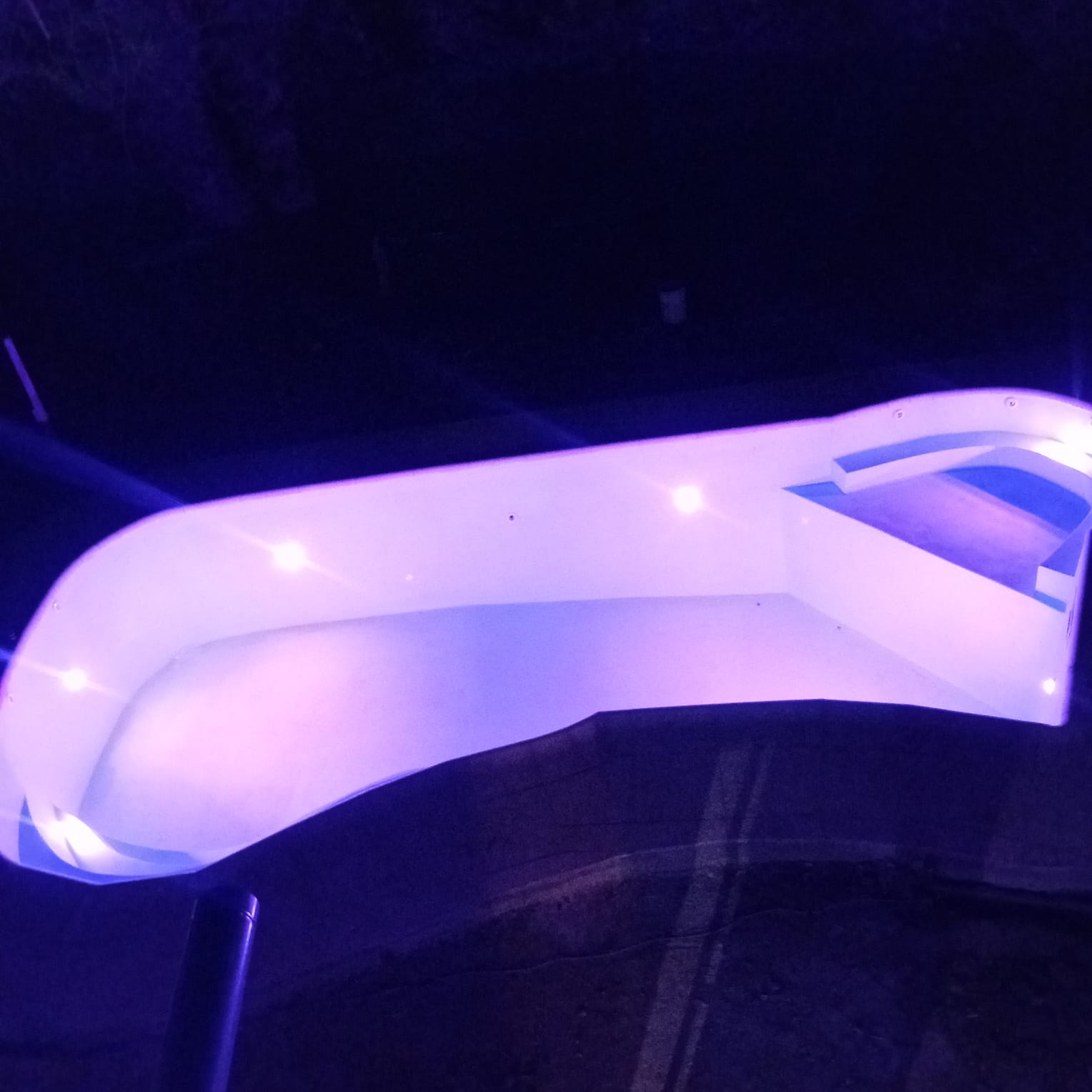 Kit Combo 3 Luces led pileta Mahled policarbonato rgb 20w con  Aro Inox