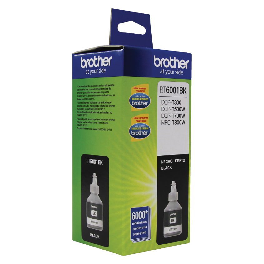Cartucho de tinta Brother Bt6001 black 6000 paginas para Brother T300/T500W/T700W/T800W