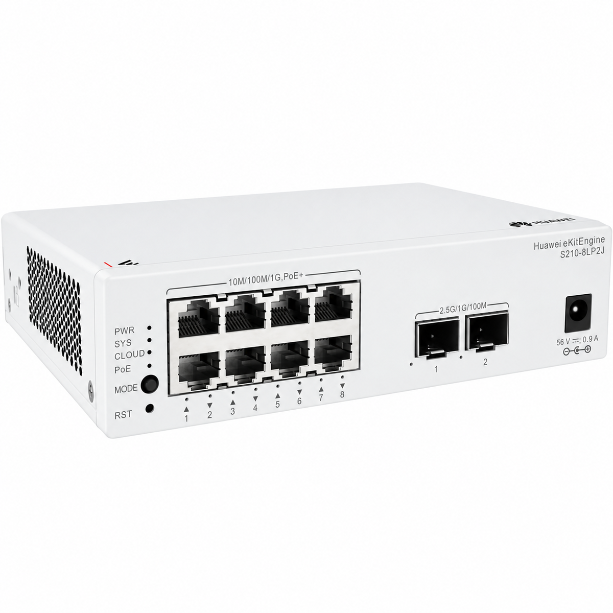 Switch Huawei eKit S210-8LP2J 8 Puertos Gigabit PoE+ 2 SFP 2.5G