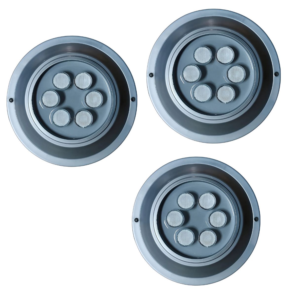 Kit Combo 3 Luces led pileta Mahled policarbonato rgb 20w