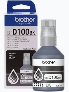 Botella de tinta Brother BTD100BK Black 7500 paginas para Brother T830dw