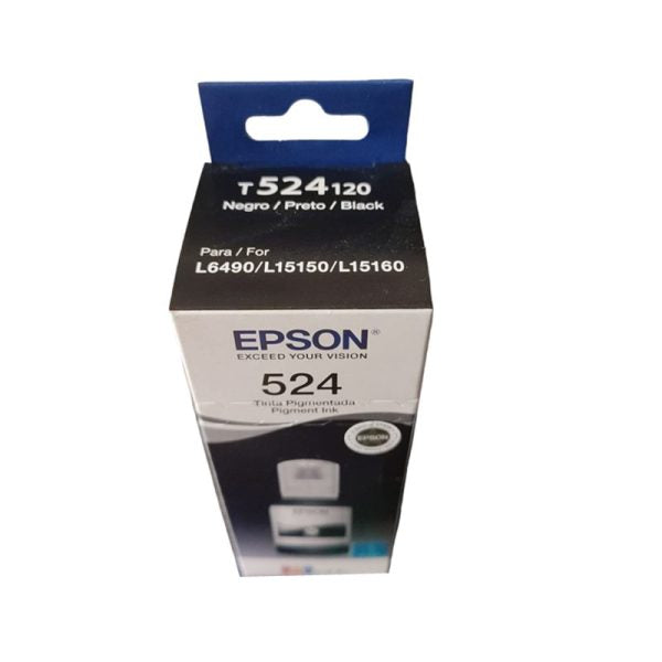 Botella de tinta Epson T524 Negro para L6490 L15150 7500 PAG
