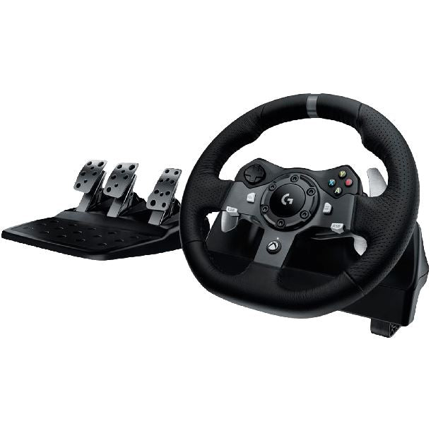 Volante Gamer G920 Driving Force Logitech Color Negro Con Pedales Para Xbox One Y Pc