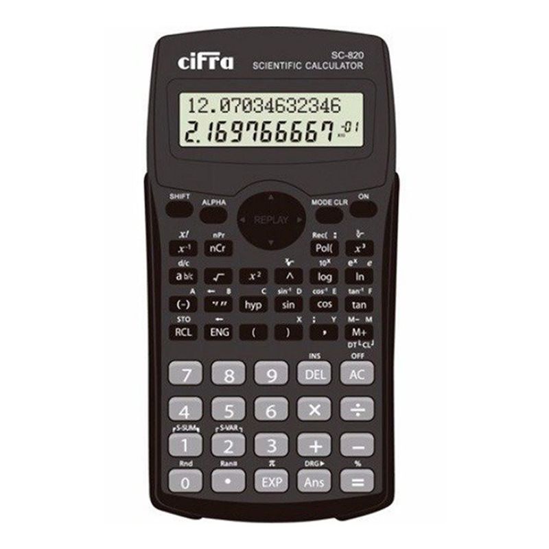 Calculadora Cientifca Cifra Sc-820 Negra Escolar Profesional