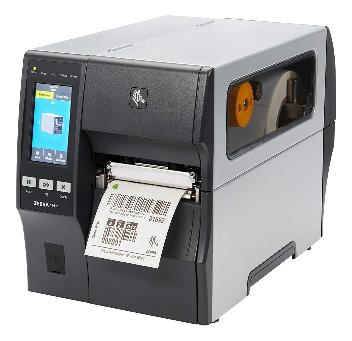 Impresora de etiquetas Zebra Zt-411 203dpi usb ethernet con rebobinador